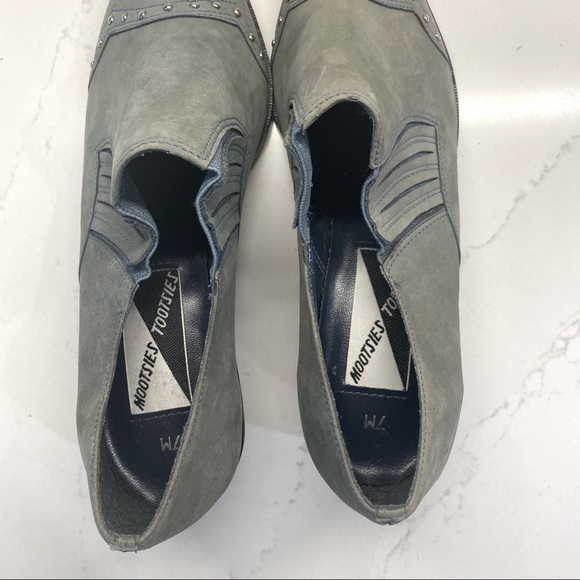 Mootsies Tootsies Vintage Western Studded Booties Sage Grey Size 7 - Picture 7 of 8